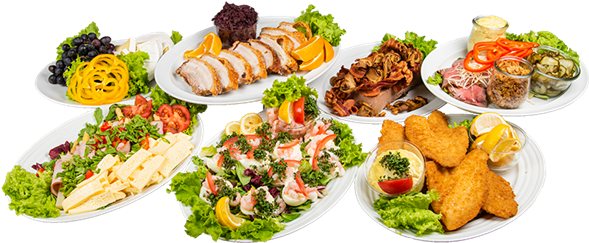 Frokost anretning på fad pr. kuvert